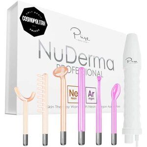 NuDerma Professional Skin Therapy Wand - Portable Skin Therapy Machine with 6